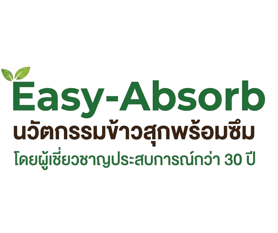 Easy-Absorb นวัตกรรมข้าวสุกพร้อมซึม โดยผู้เชี่ยวชาญประสบการณ์กว่า 30 ปี
